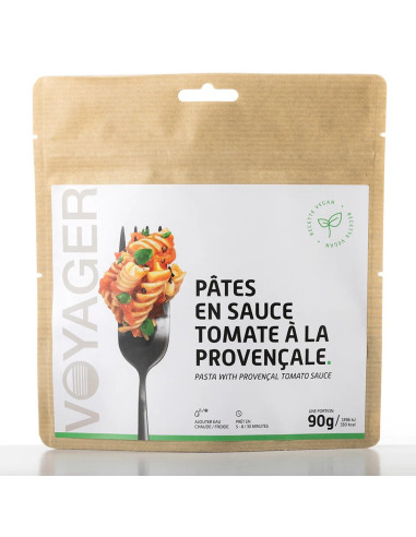 Pâtes en sauce tomate à la Provençale lyophilisé - 90g - 330 kcal - VOYAGER