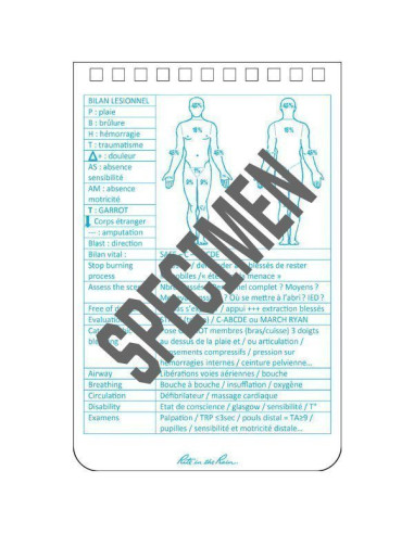 Carnet Secouriste Primo-Intervenant -...