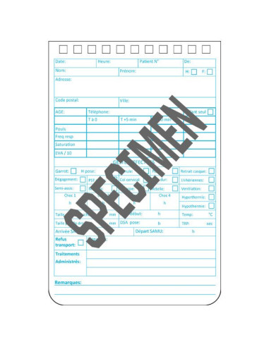 Carnet Secouriste Primo-Intervenant -...