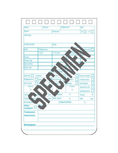 Carnet Secouriste Primo-Intervenant -  Rite In The Rain