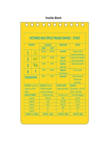 Carnet Secouriste Primo-Intervenant -...