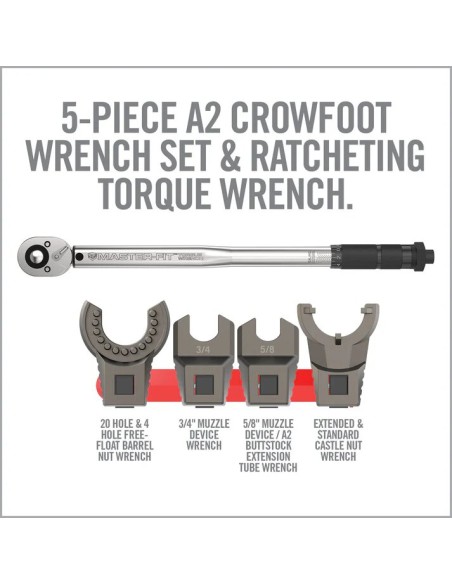 Clé dynamométrique Master Fit AR15 + 12 pièces - REAL AVID