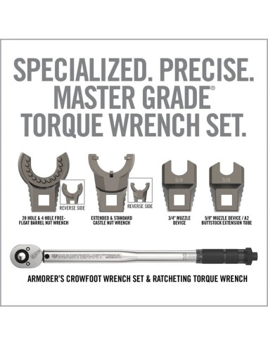 Clé dynamométrique Master Fit AR15 +...