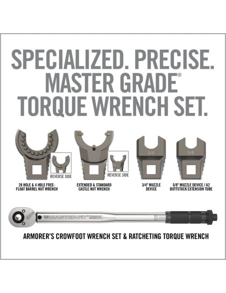 Clé dynamométrique Master Fit AR15 + 12 pièces - REAL AVID