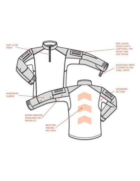 Chemise de combat à manches longues V.XI XTU Rapid LS Multicam - 5.11