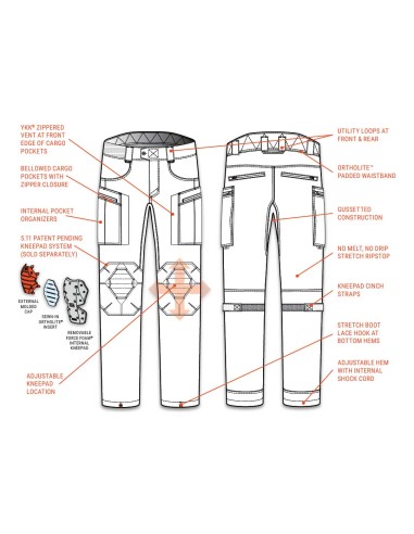 Pantalon de combat V.XI XTU Straigth...