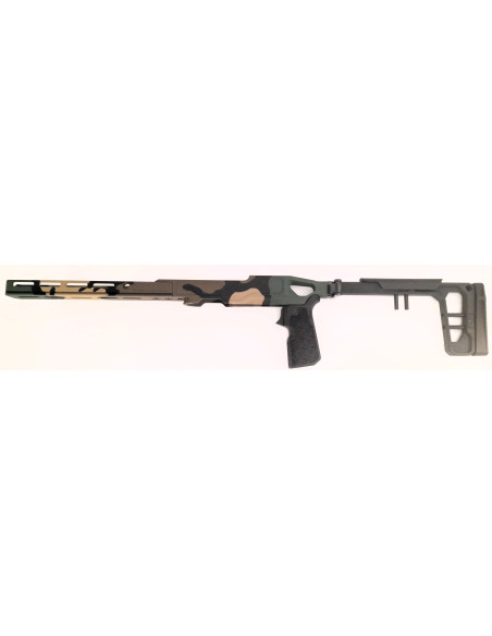La Chassis 10/22 DLX 10'' (Folding Stock/medium Forend) Camo WOODLAND M81 – Édition Limitée  - GREY BIRCH