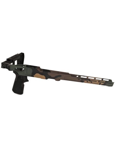 La Chassis 10/22 DLX 10'' (Folding Stock/medium Forend) Camo WOODLAND M81 – Édition Limitée  - GREY BIRCH