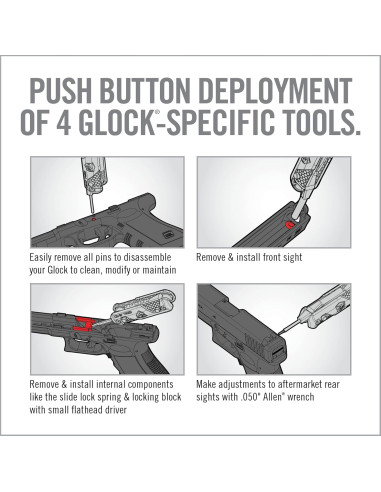 Outil d’Armurier Glock® 4-en-1 Real Avid® | Maintenance, Réglage et Démontage