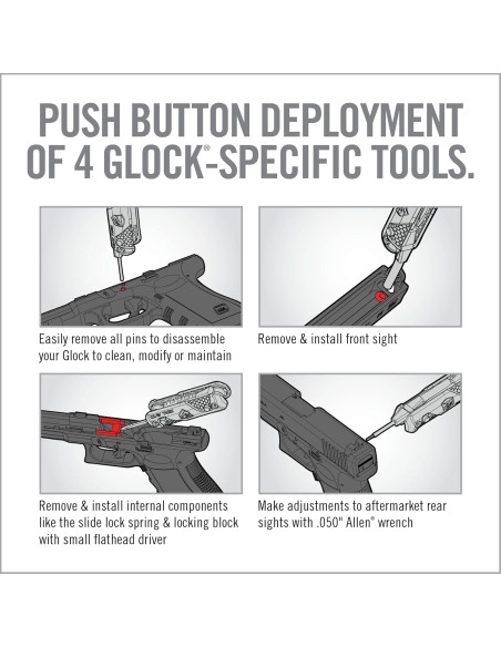 Outil d’Armurier Glock® 4-en-1 Real Avid® | Maintenance, Réglage et Démontage