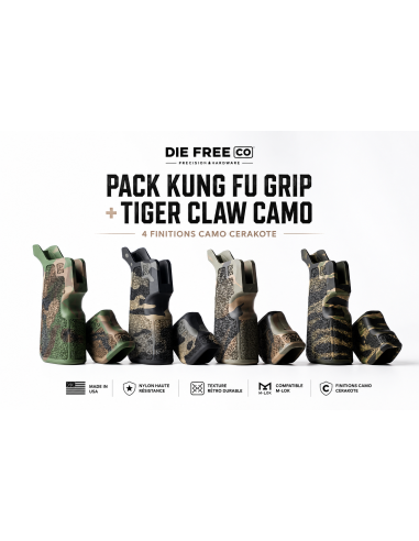 Pack Kung Fu Grip + Tiger Claw CAMO AR15 | DIE FREE CO