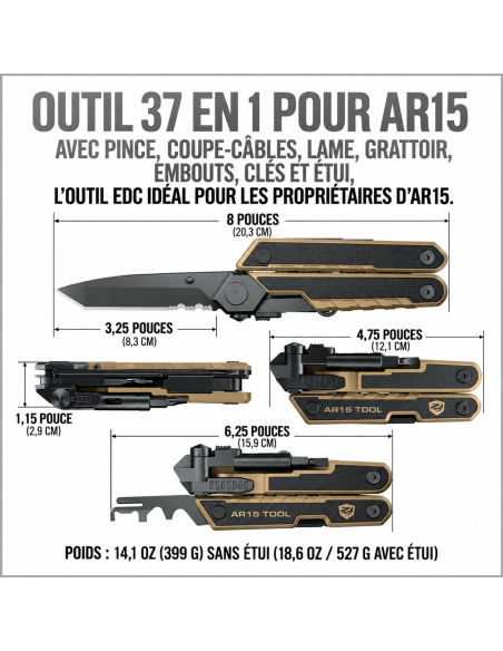 AR15 Tool™ 37-en-1 – Multitool AR15 | REAL AVID