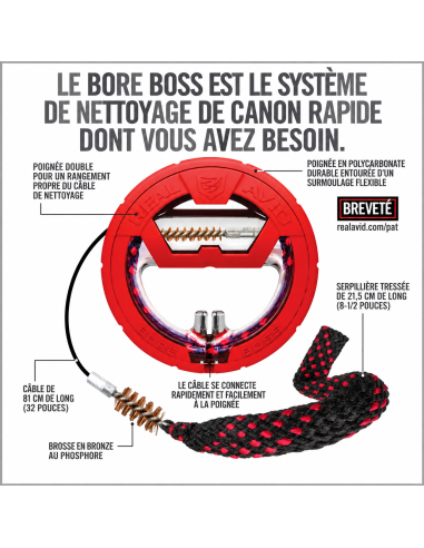 REAL AVID Bore Boss® 12 GA – Cordon de nettoyage compact
