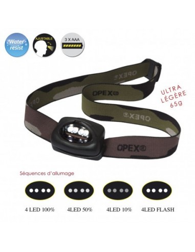 LAMPE FRONTALE ARMY 4 CREE LED
